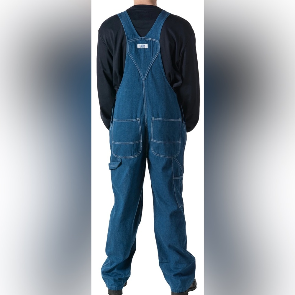 Liberty Men's and Big Men's 100% Cotton Stonewashed Denim Bib Overall - Picture 2 of 4